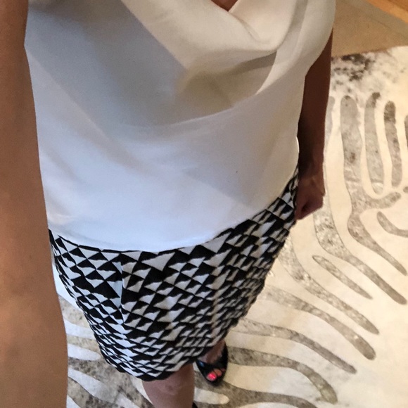 Black & White J Crew A-Line Above Knee Skirt 10 🆕 - Picture 2 of 8